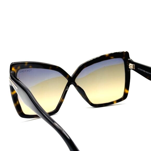 Tom Ford Sunglasses Fiore TF1195 52B Havana Frame Gradient Brown Lens 63-6-140 main image 7